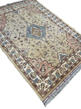 7x5 Afghan Caravan Collection Rug – Tribal Red & Black Wool