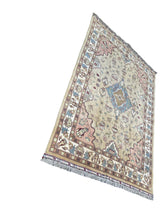 7x5 Afghan Caravan Collection Rug – Tribal Red & Black Wool