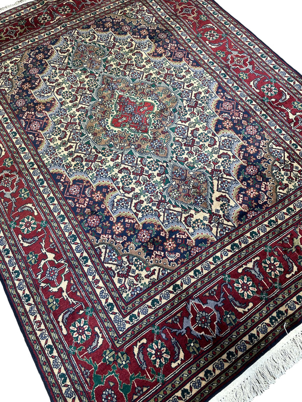 7x5 Silk Road Collection Rug – Handmade Afghan Wool Carpet