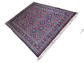 7x5 Traditional Afghan Wool Rug – Frontier Collection Style
