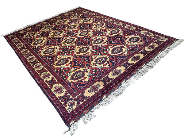 7x5 Silk Road Collection Rug – Handmade Afghan Wool Carpet