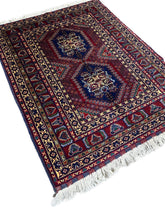 3x5 Traditional Afghan Wool Rug – Frontier Collection Style