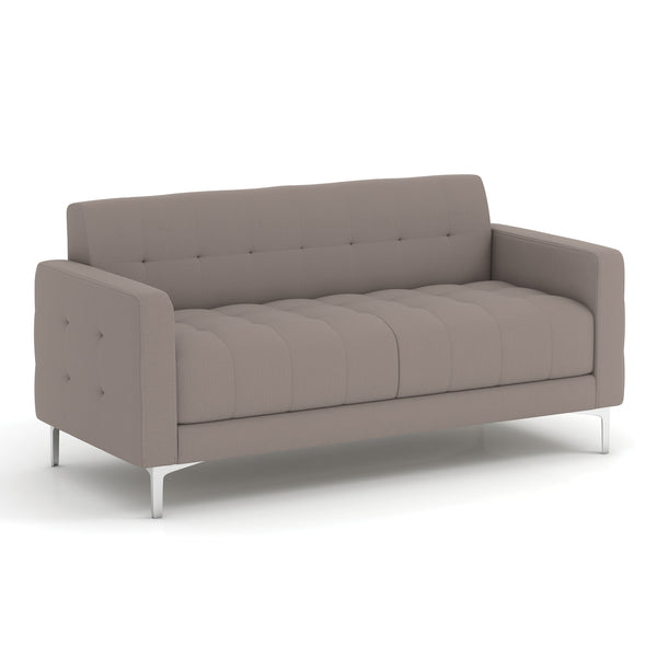 OfficeSource | Draper | Sofa with Silver Metal Legs