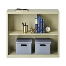 OfficeSource Steel Bookcase Collection 2 Shelf Metal Bookcase, 30'' High