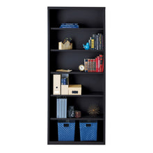 OfficeSource Steel Bookcase Collection 6 Shelf Metal Bookcase, 82'' High