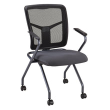 OfficeSource | CoolMesh Collection | Nesting Chair with Titanium Gray Frame