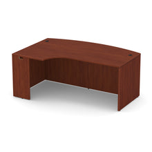 OfficeSource | OS Laminate | Bow Front Desk Shell with Left Corner Extension
