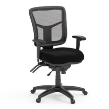 OfficeSource | CoolMesh | Multi Function, Mid Back Chair with Seat Slider and Black Frame