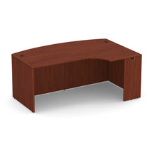 OfficeSource | OS Laminate | Bow Front Desk Shell with Right Corner Extension