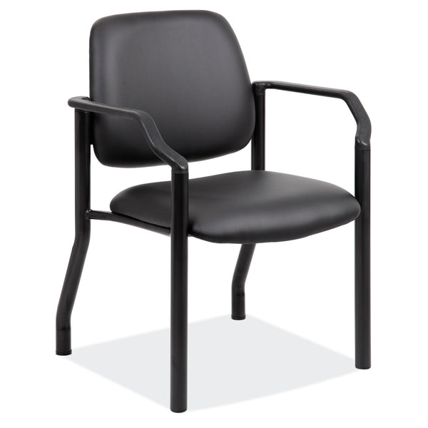 OfficeSource | Big & Tall | Guest Chair with Arms and Black Frame - 22''W