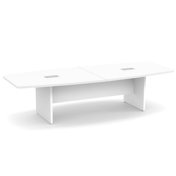 OfficeSource | OS Conference Tables | Boat Shaped Conference Table with Slab Base - 10'