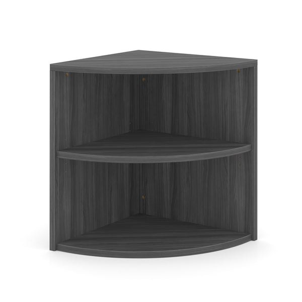 OfficeSource | OS Laminate | Corner Bookcase - 24''W x 24''D