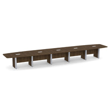 OfficeSource | OS Laminate Conference Tables | Expandable Boat Shaped Conference Table with Elliptical Base - 22'