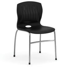 OfficeSource | Slash | Armless Guest Stack Chair with Chrome Frame