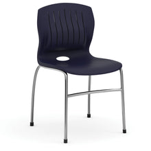 OfficeSource | Slash | Armless Guest Stack Chair with Chrome Frame