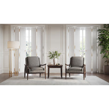 OfficeSource Mira Wood Arm Upholstered Lounge Chair