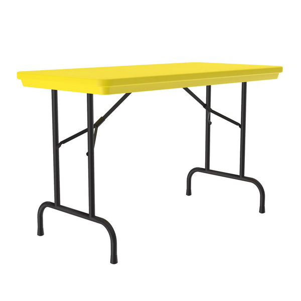 OfficeSource | Colorful Blow Mold Folding Tables | Fixed Height Blow Mold Table - 48'' x 24''