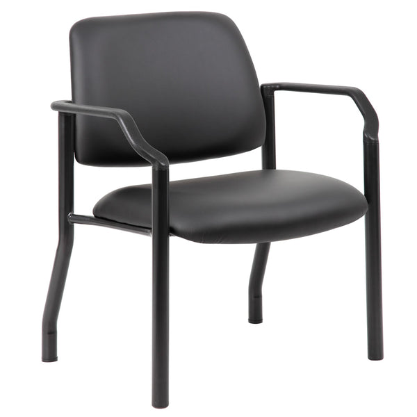 OfficeSource | Big & Tall | Guest Chair with Arms and Black Frame - 27.5''W