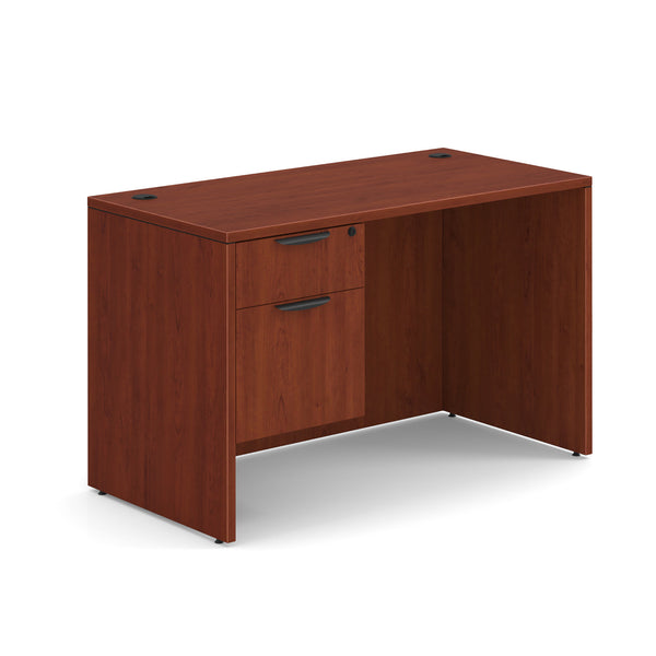 OfficeSource OS Laminate Collection Single 3/4 Pedestal Desk - 48'' x 24''