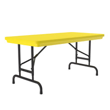 OfficeSource | Colorful Blow Mold Folding Tables | Adjustable Height Blow Mold Table - 48'' x 24''