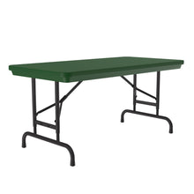 OfficeSource | Colorful Blow Mold Folding Tables | Adjustable Height Blow Mold Table - 48'' x 24''
