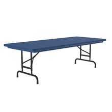 OfficeSource | Colorful Blow Mold Folding Tables | Adjustable Height Blow Mold Table - 60'' x 30''
