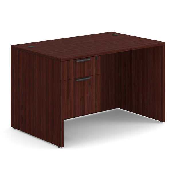 OfficeSource OS Laminate Collection Single 3/4 Pedestal Desk - 48'' x 30''