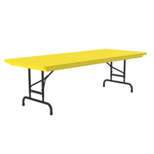 OfficeSource | Colorful Blow Mold Folding Tables | Adjustable Height Blow Mold Table - 72'' x 30''