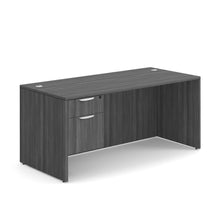 OfficeSource OS Laminate Collection Single 3/4 Pedestal Desk - 66'' x 30''