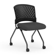 OfficeSource | Perch | Armless Nesting Chair with Casters - Fabric