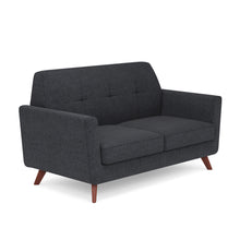 OfficeSource | Partridge | Loveseat with Light Wood Legs