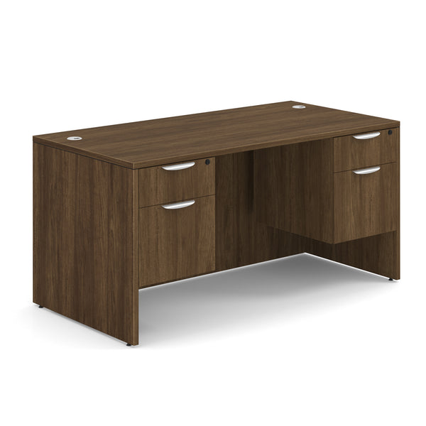 OfficeSource OS Laminate Collection Double 3/4 Pedestal Desk - 60'' x 30''