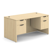 OfficeSource OS Laminate Collection Double 3/4 Pedestal Desk - 60'' x 30''