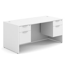 OfficeSource OS Laminate Collection Double 3/4 Pedestal Desk - 66'' x 30''