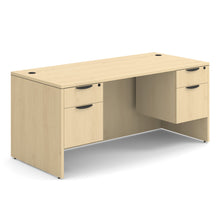 OfficeSource OS Laminate Collection Double 3/4 Pedestal Desk - 66'' x 30''