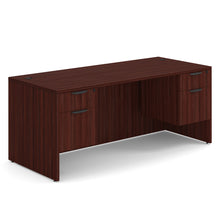 OfficeSource OS Laminate Collection Double 3/4 Pedestal Desk - 71'' x 30''