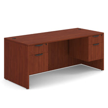 OfficeSource OS Laminate Collection Double 3/4 Pedestal Desk - 71'' x 30''