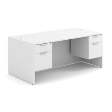 OfficeSource | OS Laminate | Double 3/4 Pedestal Desk - 71'' x 36''