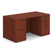 OfficeSource OS Laminate Collection Double Full Pedestal Desk - 60'' x 30''