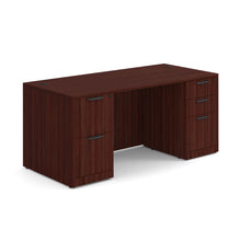 OfficeSource OS Laminate Collection Double Full Pedestal Desk - 66'' x 30''