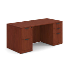 OfficeSource OS Laminate Collection Double Full Pedestal Desk - 66'' x 30''