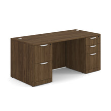 OfficeSource OS Laminate Collection Double Full Pedestal Desk - 66'' x 30''