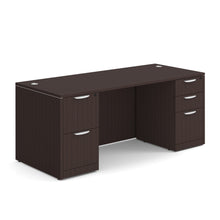 OfficeSource OS Laminate Collection Double Full Pedestal Desk - 71'' x 30''