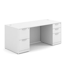 OfficeSource OS Laminate Collection Double Full Pedestal Desk - 71'' x 30''