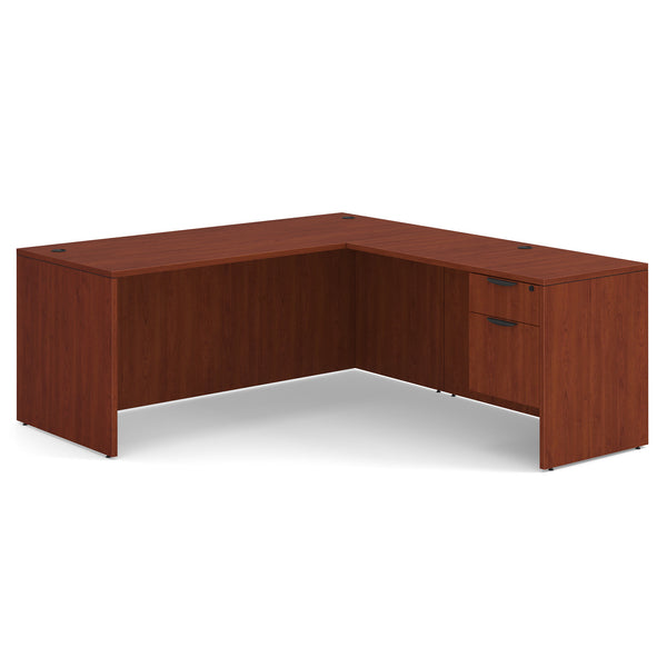 OfficeSource | OS Laminate Collection | Single 3/4 Pedestal ''L'' Desk - 71'' x 30''