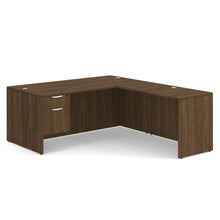 OfficeSource OS Laminate Collection Single 3/4 Pedestal ''L'' Desk - 71'' x 36''