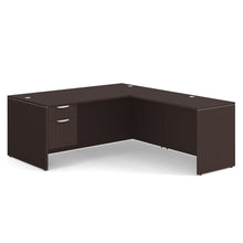 OfficeSource OS Laminate Collection Single 3/4 Pedestal ''L'' Desk - 71'' x 36''