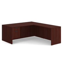 OfficeSource OS Laminate Collection Single 3/4 Pedestal ''L'' Desk - 71'' x 36''