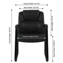 OfficeSource Brady Executive Guest Chair with Sled Base