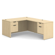 OfficeSource OS Laminate Collection Double 3/4 Pedestal ''L'' Desk - 60'' x 30''